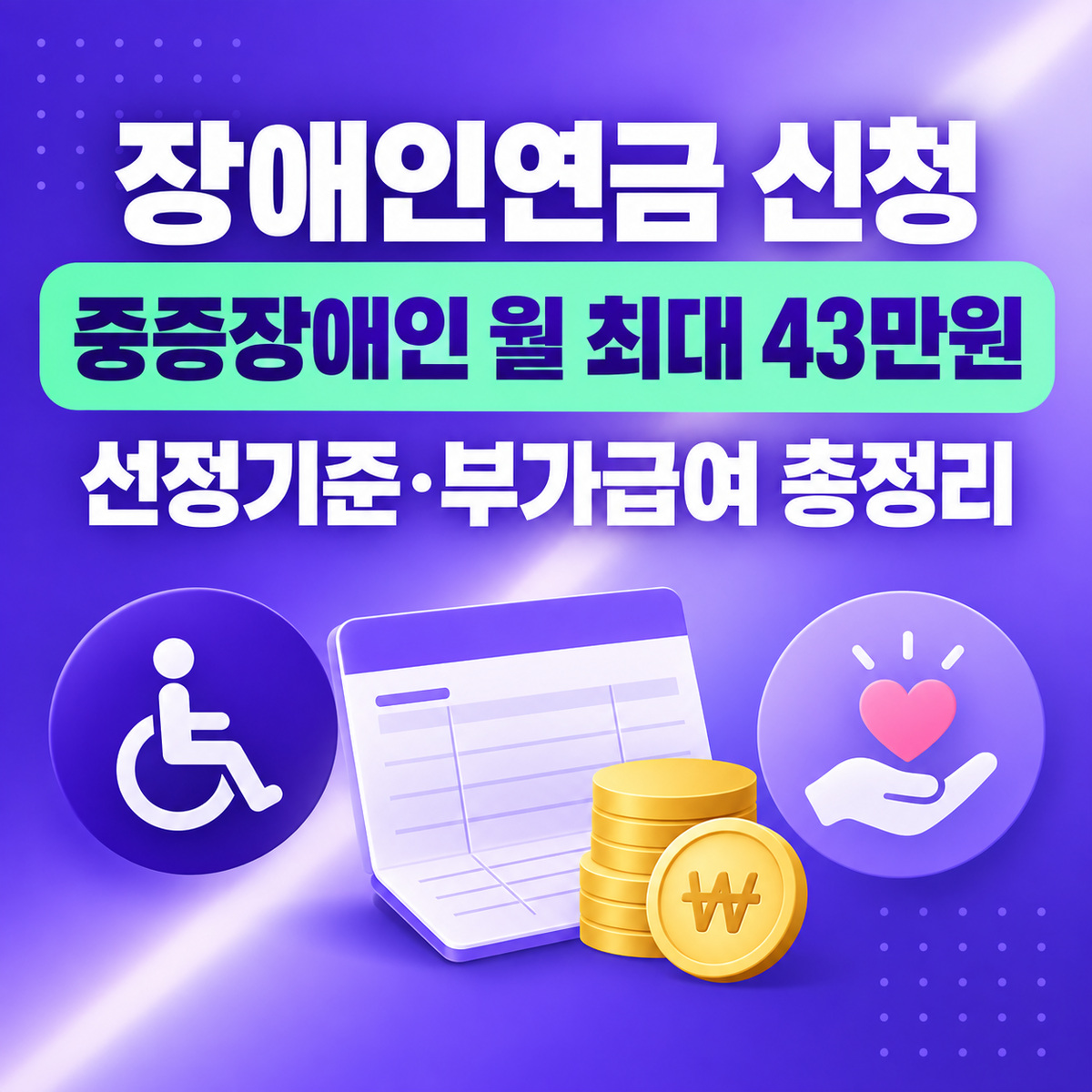장애인연금 신청 방법 2026